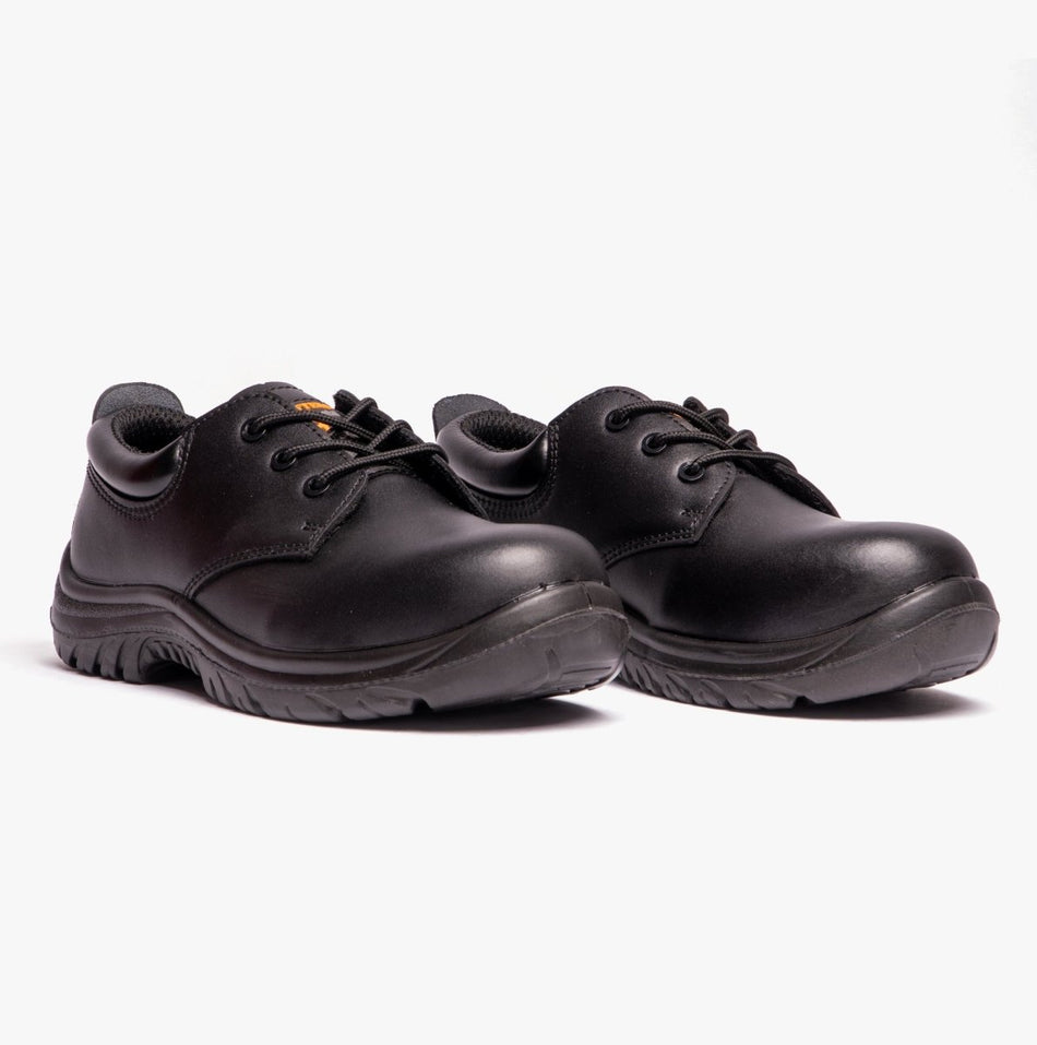 Grafters M456A Unisex Leather Safety Shoes Black M456A - 37 | STB.co.uk