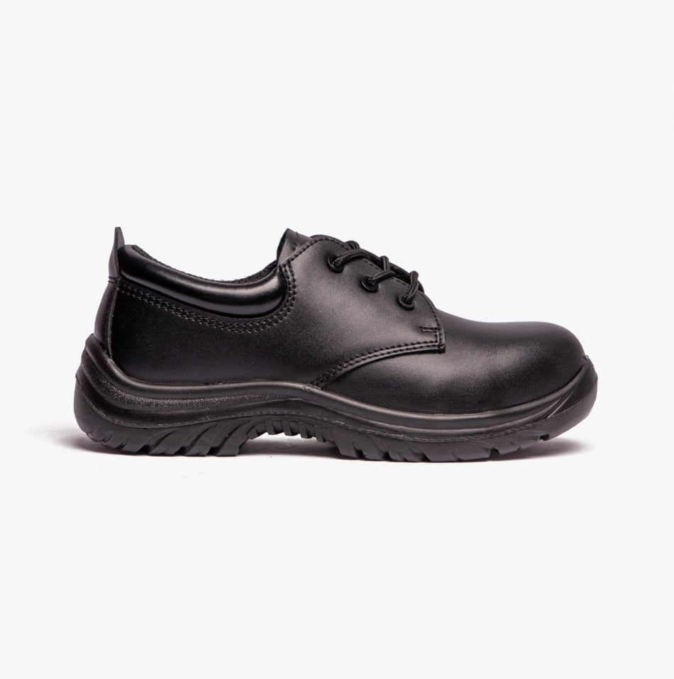 Grafters M456A Unisex Leather Safety Shoes Black M456A - 37 | STB.co.uk