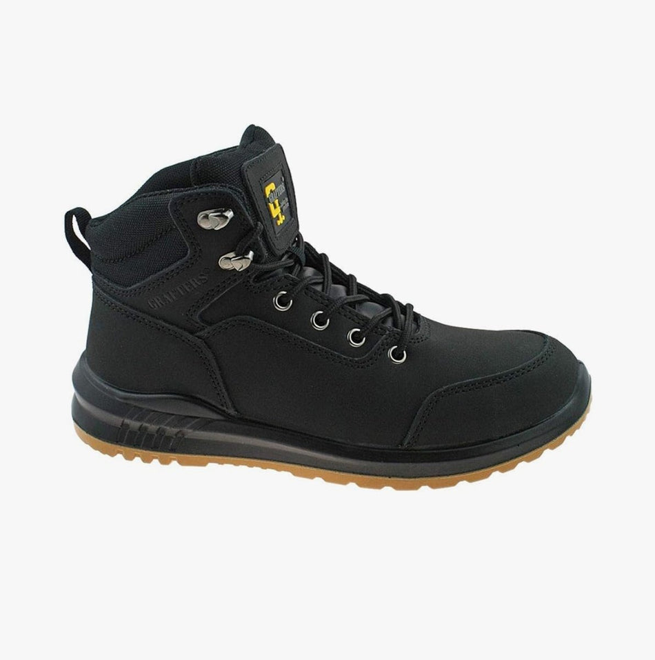 Grafters M513A Unisex Nubuck Steel Toe Boots Black M513A - 36 | STB.co.uk