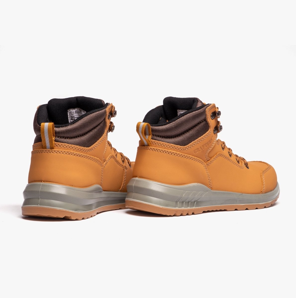 Grafters M513N Unisex Nubuck Steel Toe Boots Honey M513N - 36 | STB.co.uk