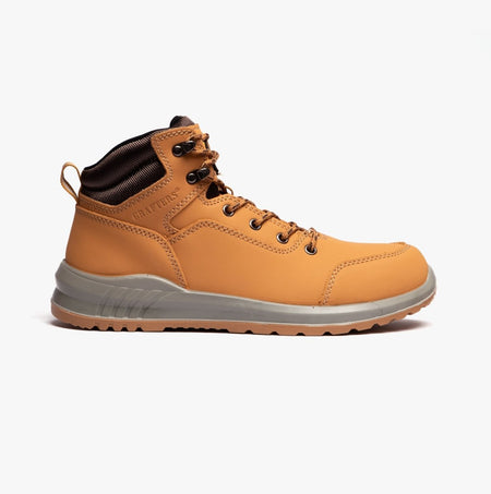 Grafters M513N Unisex Nubuck Steel Toe Boots Honey M513N - 36 | STB.co.uk