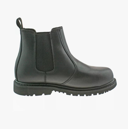 Grafters M539A Unisex Leather Chelsea Safety Boots Black M539A - 3 | STB.co.uk