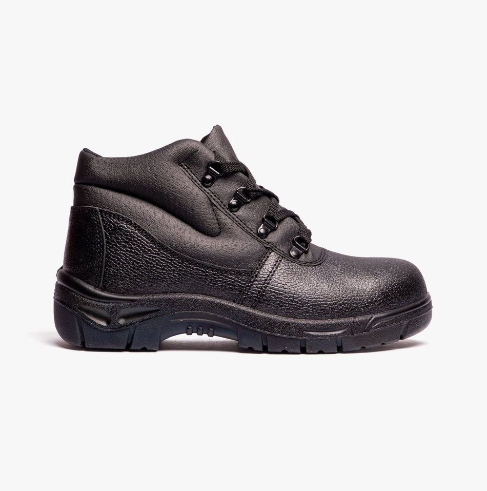 Grafters M5501PA Unisex Leather Safety Boots Black M5501PA - 36 | STB.co.uk