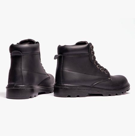 Grafters M569A Unisex Leather Safety Boots Black M569A - 3 | STB.co.uk