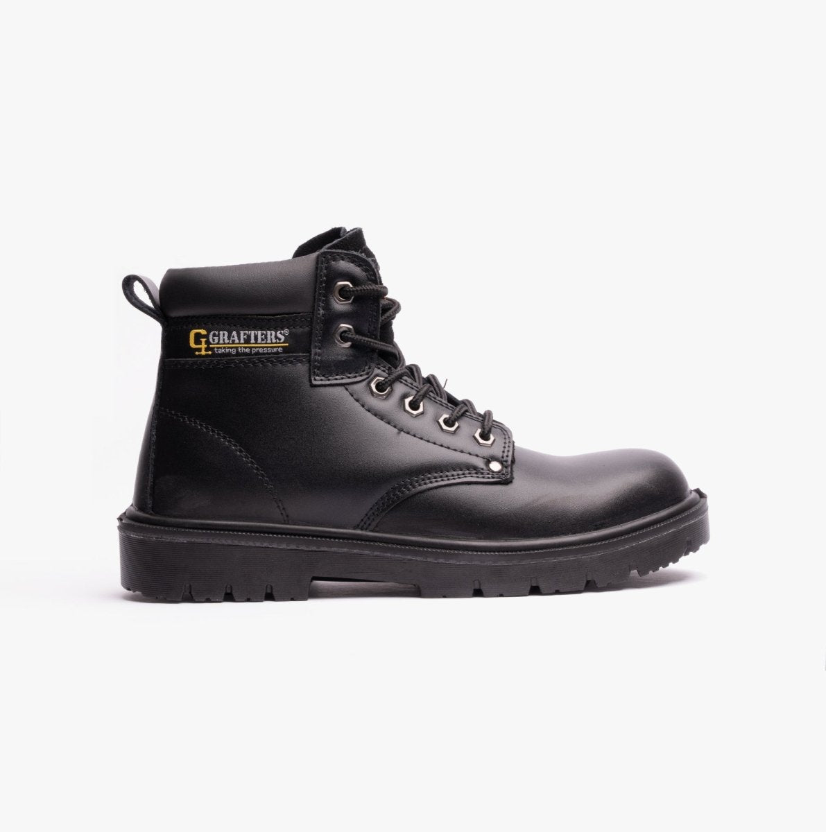 Grafters M958A Mens Leather Safety Boots Black M958A - 38 | STB.co.uk