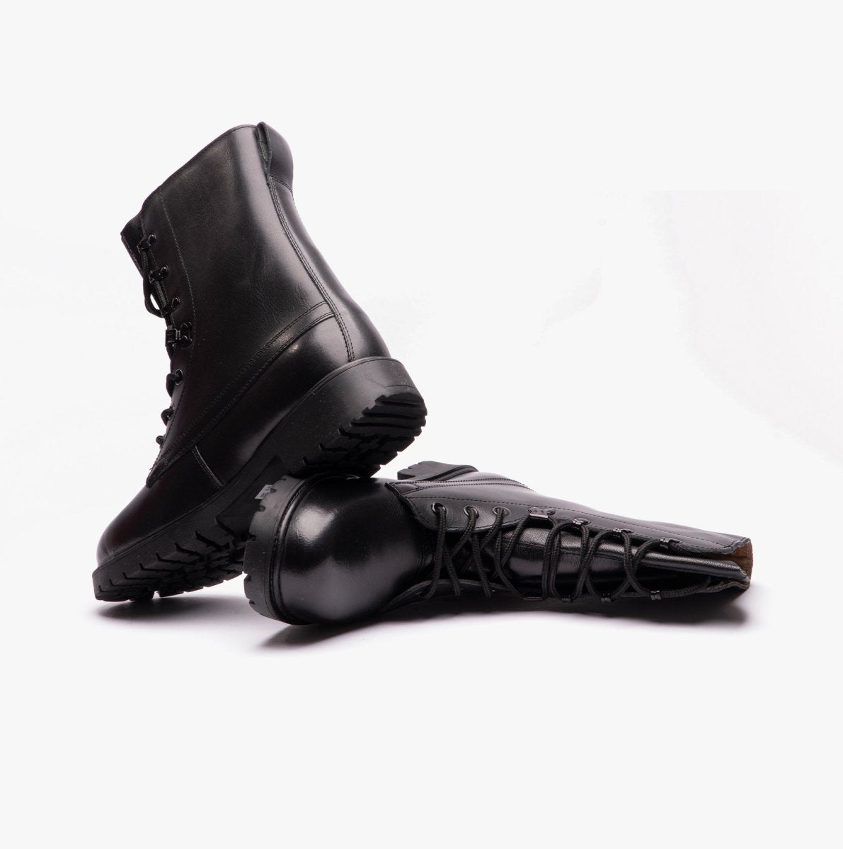 Grafters M9666A Unisex Leather Assault Boots Black M9666A - 4 | STB.co.uk