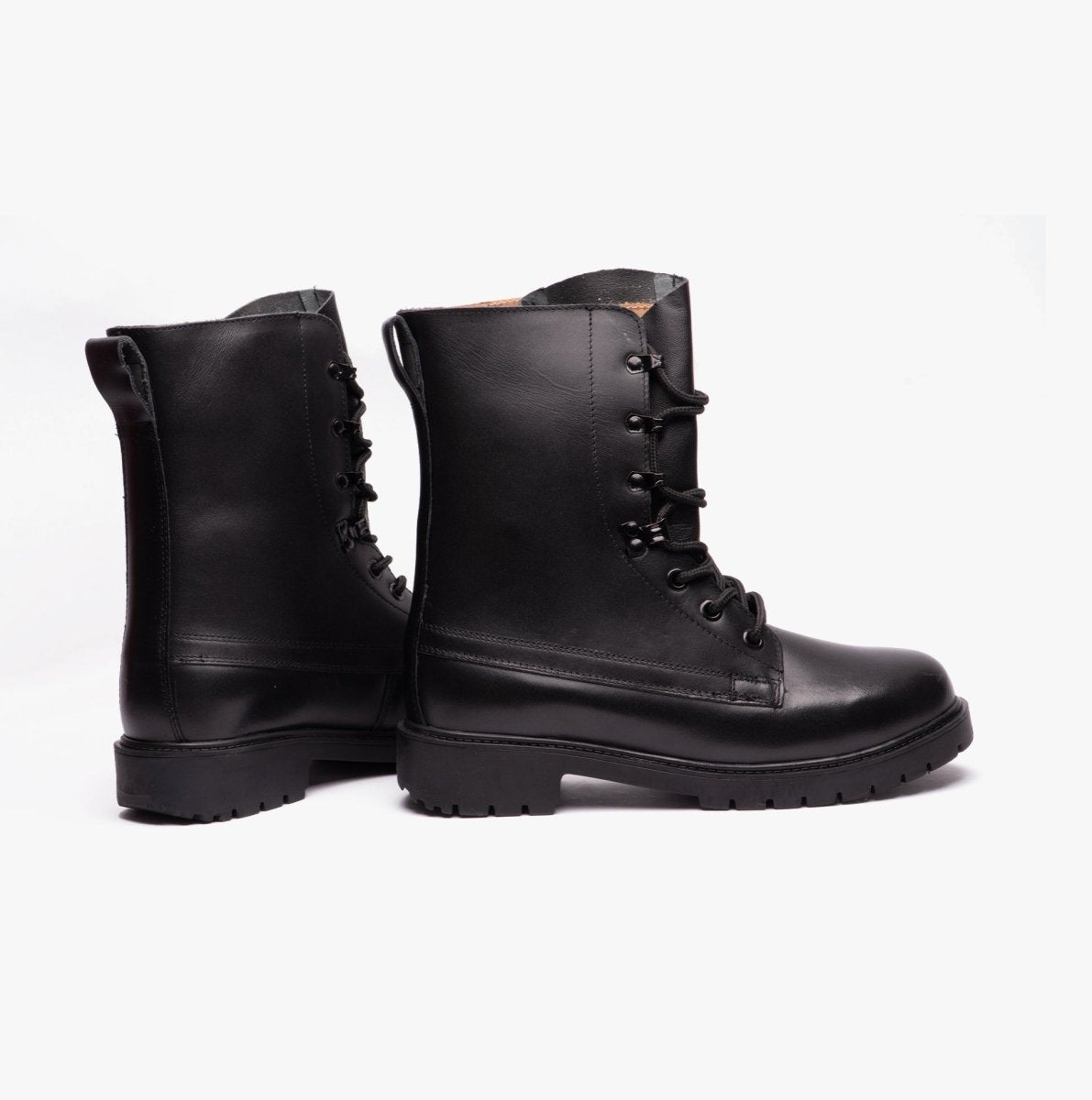 Grafters M9666A Unisex Leather Assault Boots Black M9666A - 4 | STB.co.uk