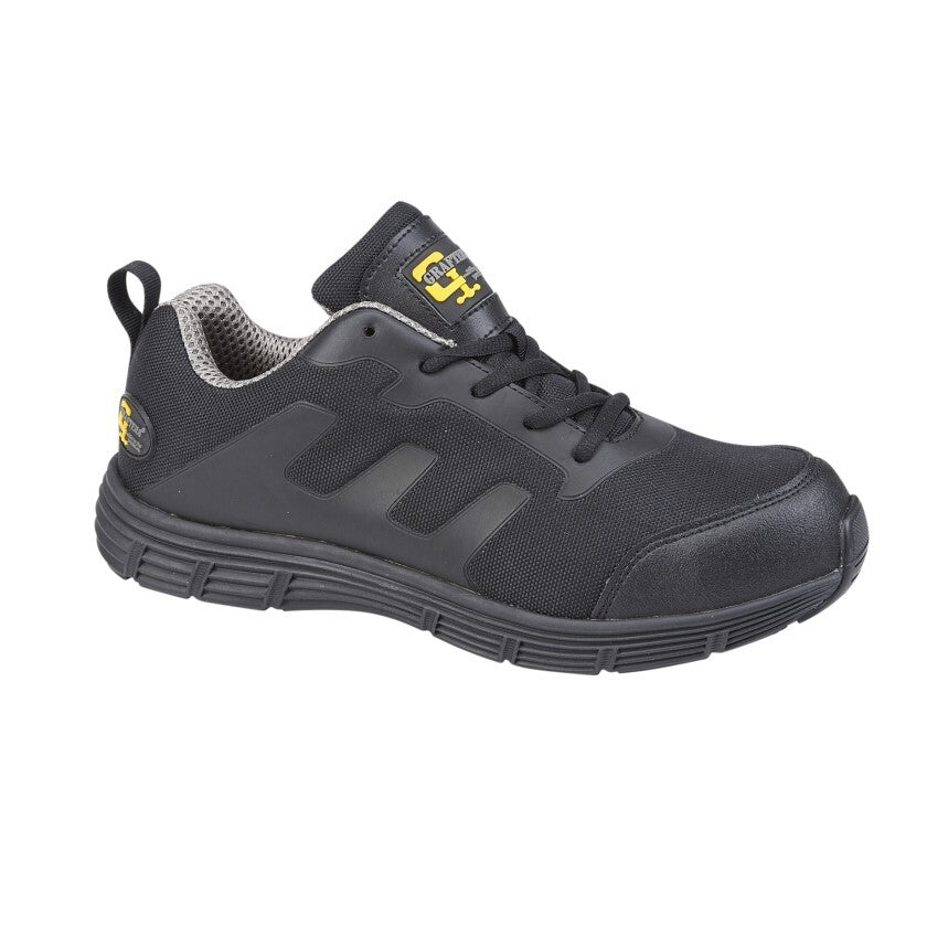 Grafters Mens Safety Trainers Black M080A - 38 | STB.co.uk