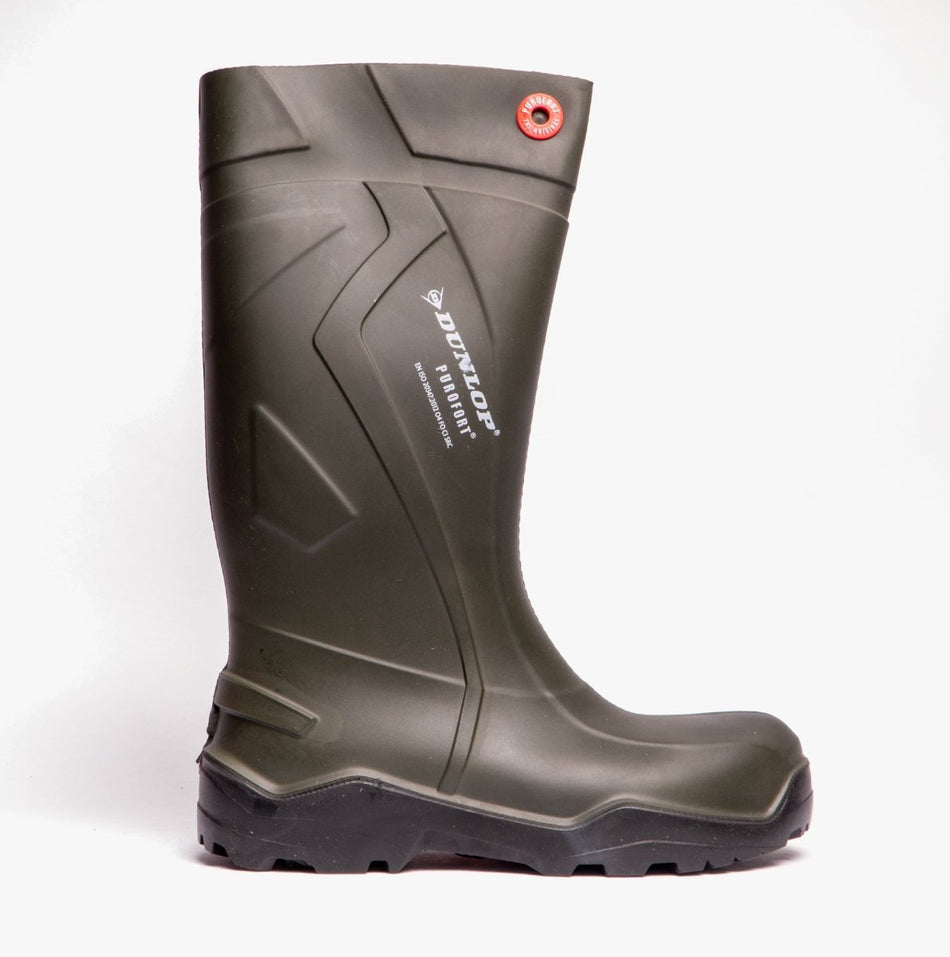 Dunlop PUROFORT+ Unisex Non - Safety Wellington Boots Green W178EX - 37 | STB.co.uk