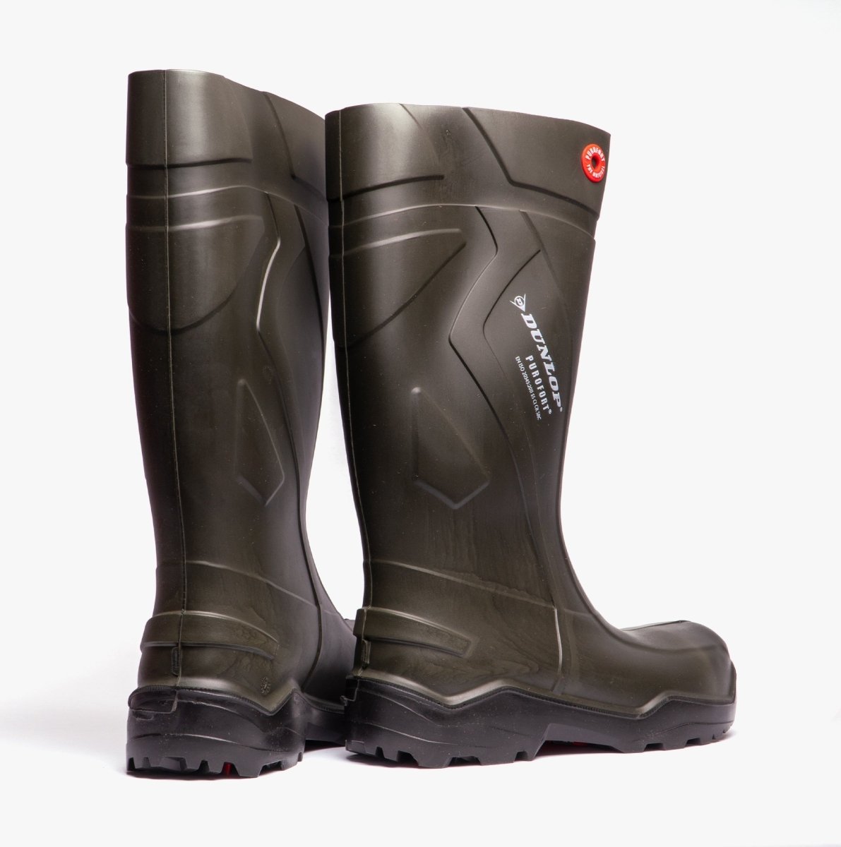 Dunlop PUROFORT+ Unisex S5 Full Safety Wellington Boots Green W212E - 37 | STB.co.uk