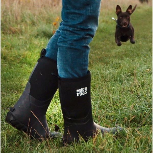 Mud Dogs RUTLAND MID Unisex Neoprene Wellington Boots Black RF9002 - BLK - 3 | STB.co.uk