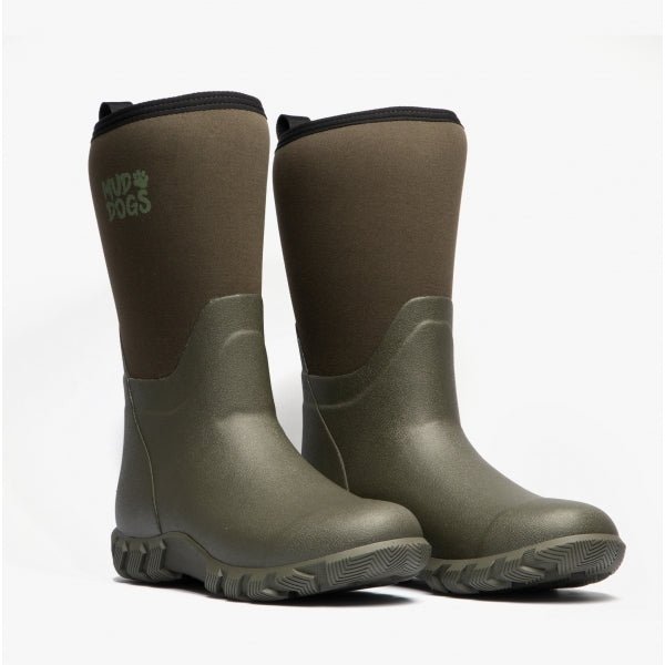 Mud Dogs RUTLAND MID Unisex Neoprene Wellington Boots Olive RF9002 - OLV - 3 | STB.co.uk