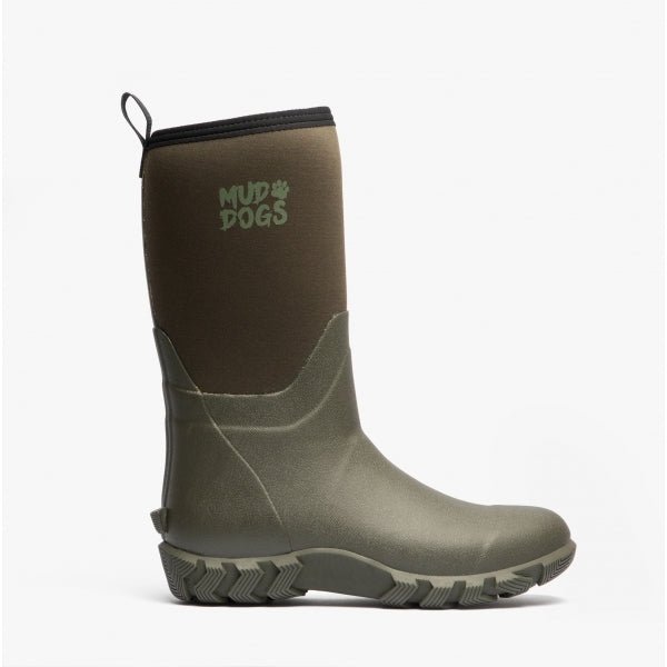 Mud Dogs RUTLAND MID Unisex Neoprene Wellington Boots Olive RF9002 - OLV - 3 | STB.co.uk