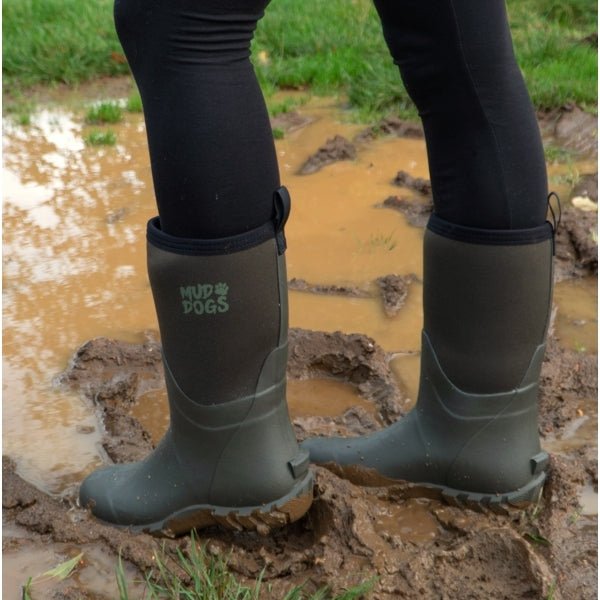 Mud Dogs RUTLAND MID Unisex Neoprene Wellington Boots Olive RF9002 - OLV - 3 | STB.co.uk