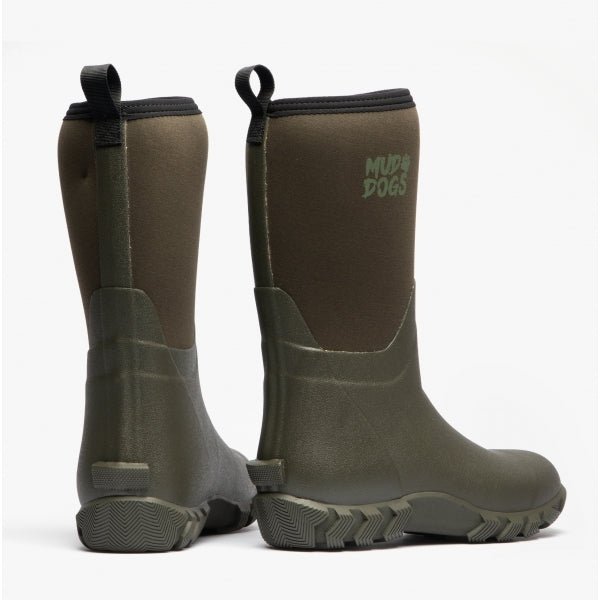 Mud Dogs RUTLAND MID Unisex Neoprene Wellington Boots Olive RF9002 - OLV - 3 | STB.co.uk