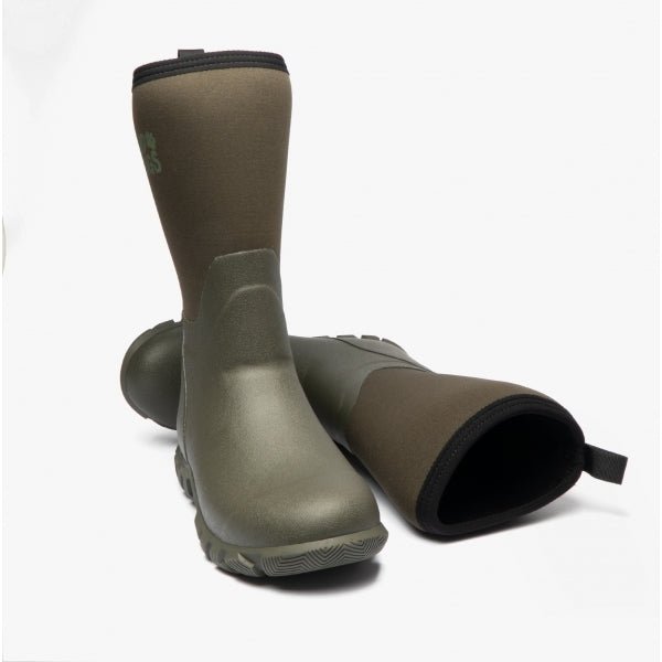 Mud Dogs RUTLAND MID Unisex Neoprene Wellington Boots Olive RF9002 - OLV - 3 | STB.co.uk