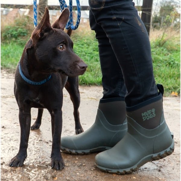 Mud Dogs RUTLAND SHORT Unisex Neoprene Wellington Boots Olive RF9003 - OLV - 3 | STB.co.uk