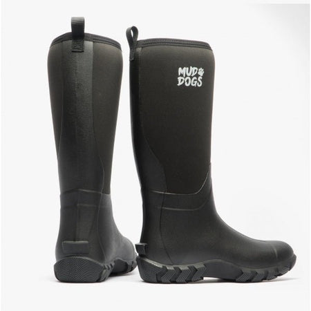 Mud Dogs RUTLAND TALL Neoprene Wellington Boots Black RF9001 - BLK - 3 | STB.co.uk