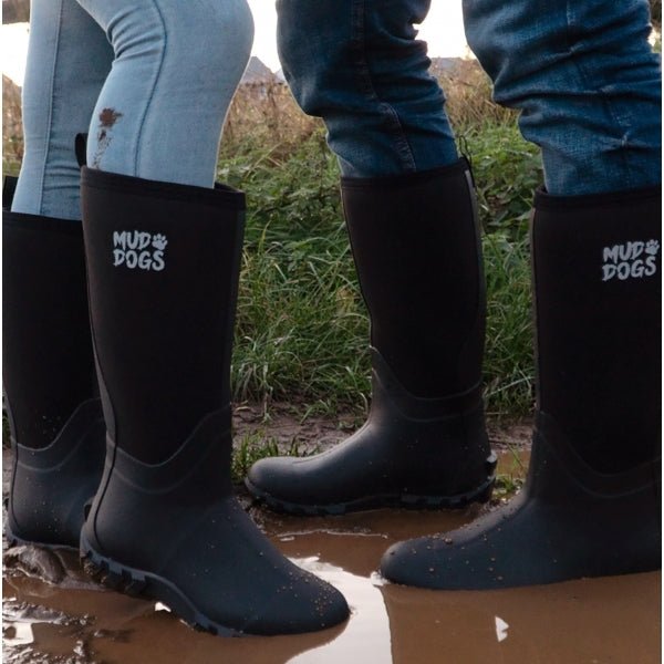 Mud Dogs RUTLAND TALL Neoprene Wellington Boots Black RF9001 - BLK - 3 | STB.co.uk