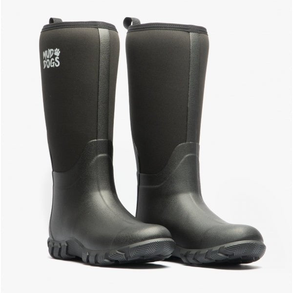 RUTLAND TALL Neoprene Wellington Boots Black