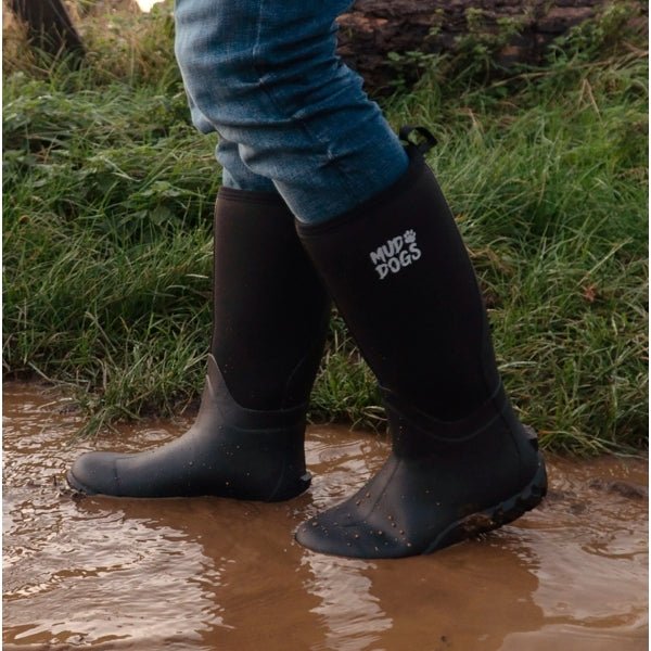 Mud Dogs RUTLAND TALL Neoprene Wellington Boots Black RF9001 - BLK - 3 | STB.co.uk