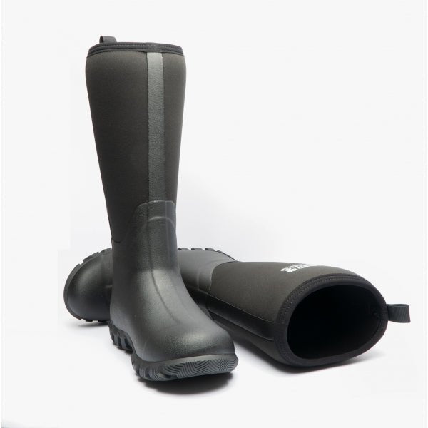 Mud Dogs RUTLAND TALL Neoprene Wellington Boots Black RF9001 - BLK - 3 | STB.co.uk