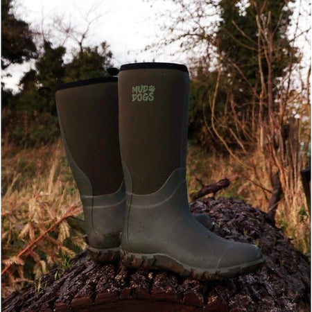 Mud Dogs RUTLAND TALL Neoprene Wellington Boots Olive RF9001 - OLV - 3 | STB.co.uk