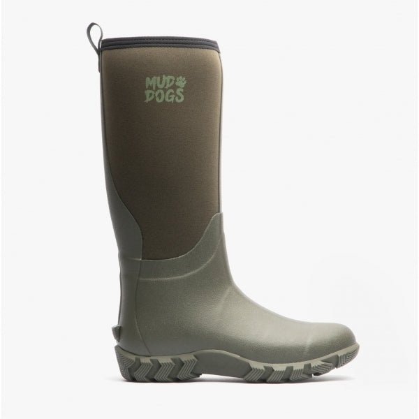 Mud Dogs RUTLAND TALL Neoprene Wellington Boots Olive RF9001 - OLV - 3 | STB.co.uk