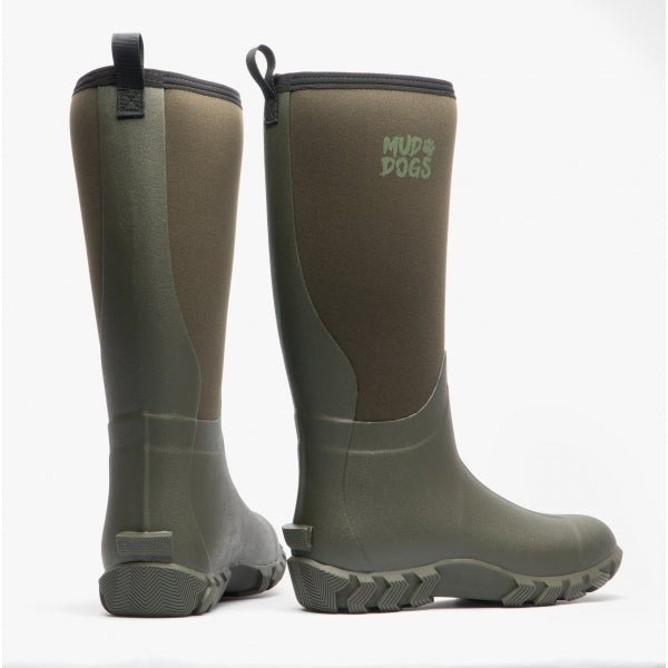 Mud Dogs RUTLAND TALL Neoprene Wellington Boots Olive RF9001 - OLV - 3 | STB.co.uk