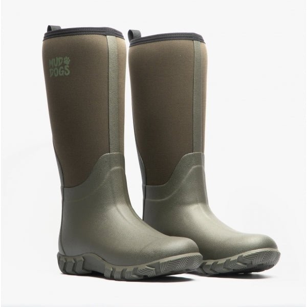 Mud Dogs RUTLAND TALL Neoprene Wellington Boots Olive RF9001 - OLV - 3 | STB.co.uk