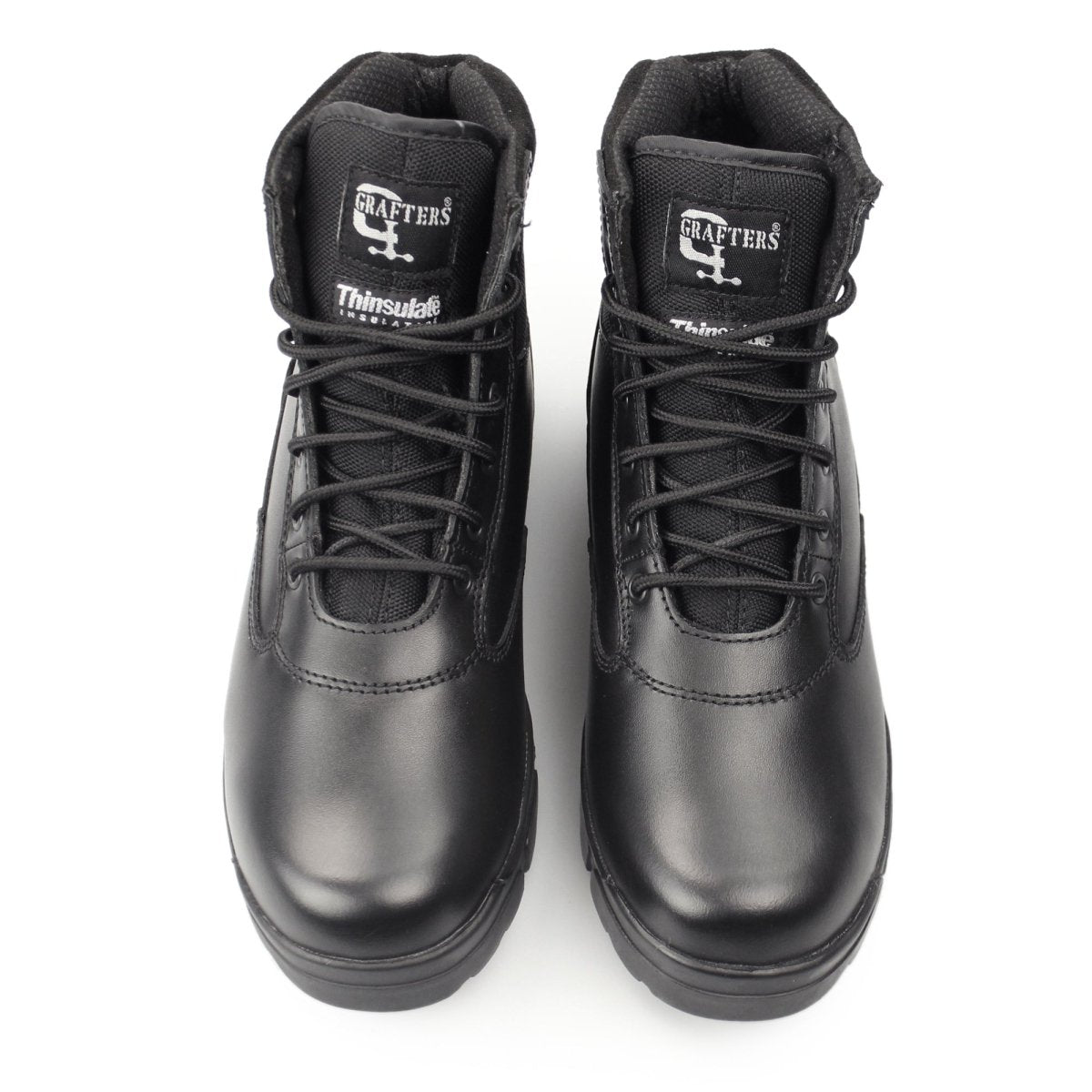 Grafters SHERMAN Unisex Leather Work Boots Black M870A - 3 | STB.co.uk