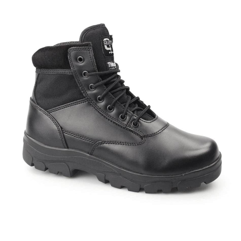 Grafters SHERMAN Unisex Leather Work Boots Black M870A - 3 | STB.co.uk