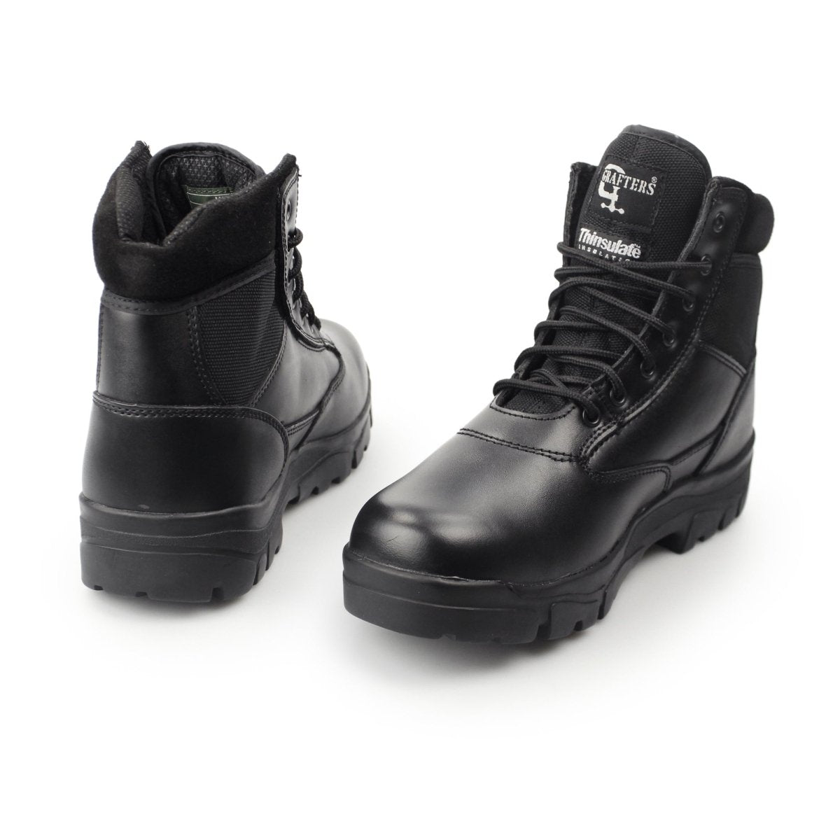 Grafters SHERMAN Unisex Leather Work Boots Black M870A - 3 | STB.co.uk