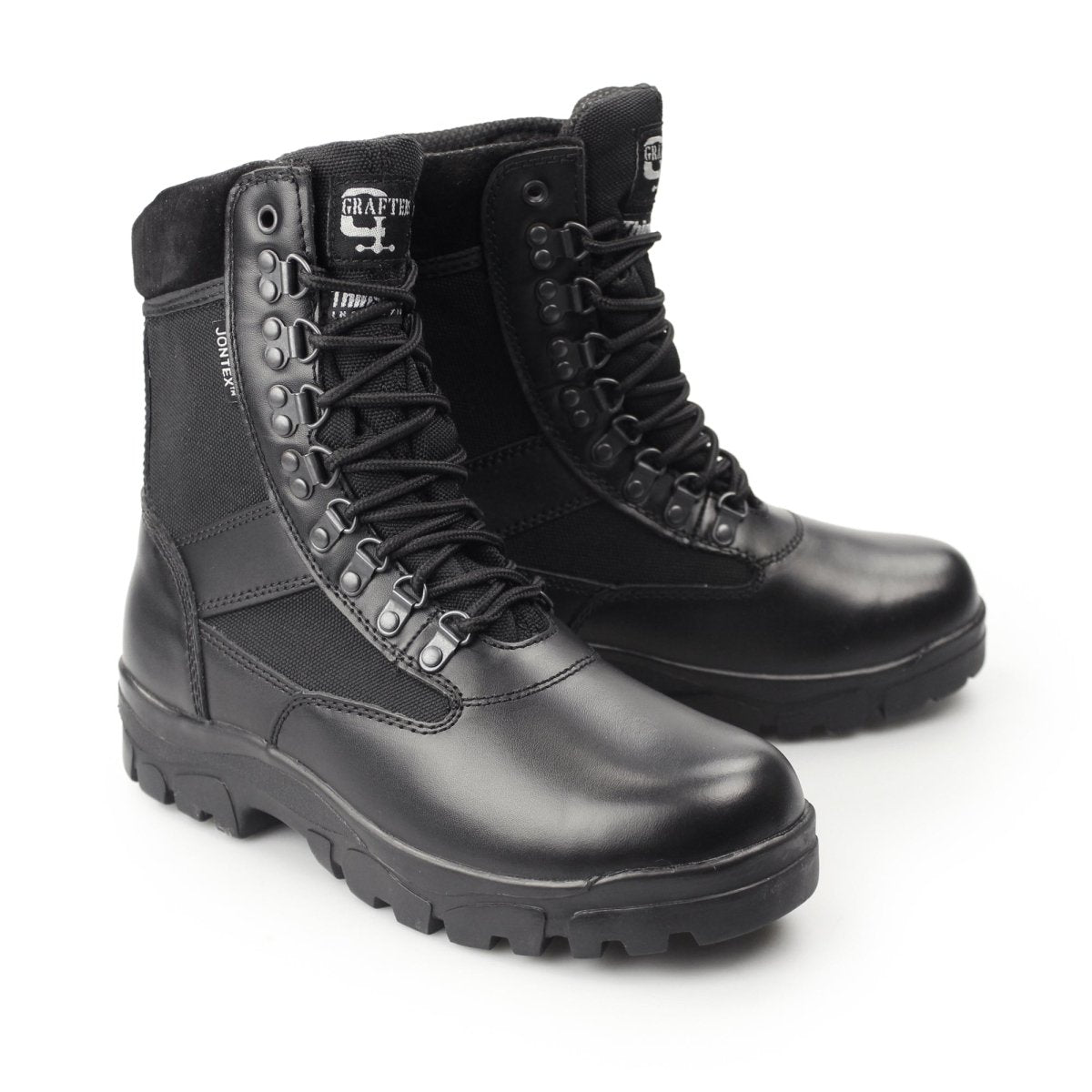 Grafters SNIPER Unisex Leather Work Boots Black M482A - 3 | STB.co.uk