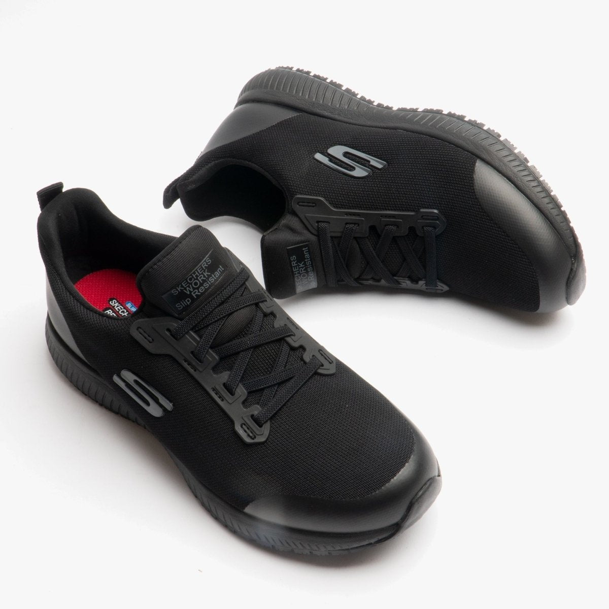 Skechers Work SQUAD SR Ladies Wide Fit Occupational Trainers Black 77222WEC/BLK - 35 | STB.co.uk