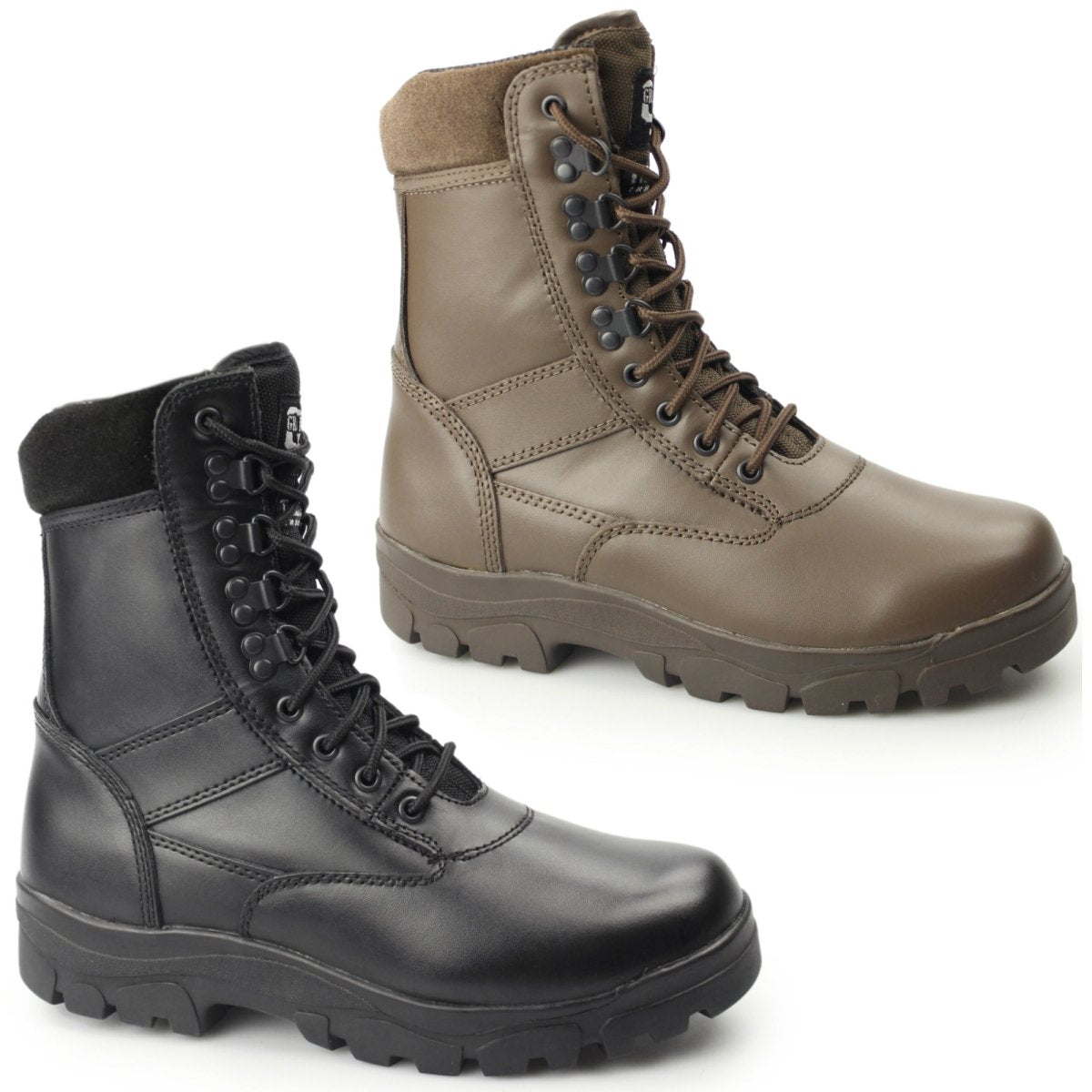 Grafters TOP GUN Unisex Leather Work Boots Black M671A - 3 | STB.co.uk